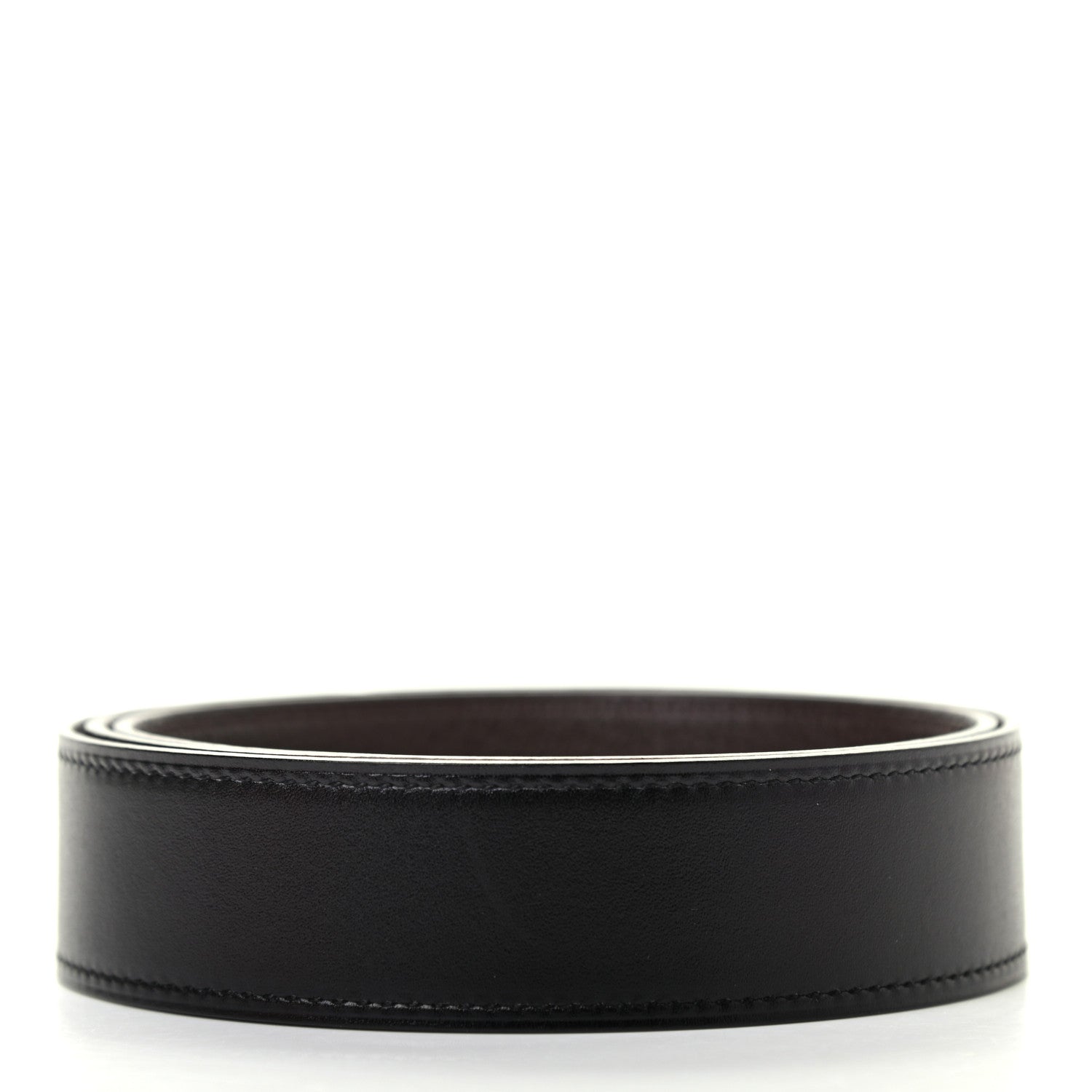 Hermes Box Togo 32mm Belt Strap 85 Black Chocolate 2 of 7