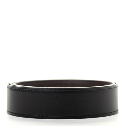Hermes Box Togo 32mm Belt Strap 85 Black Chocolate 2 of 7