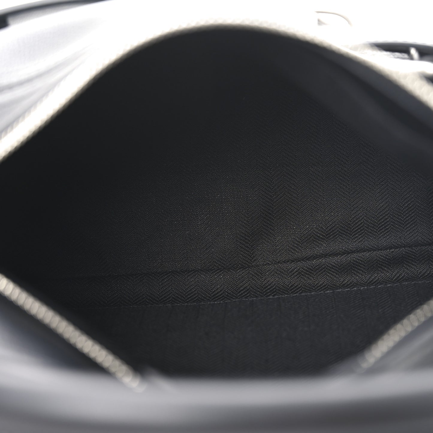 Shiny Calfskin Small Puzzle Biker Bag Black