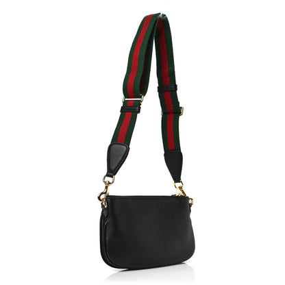 Gucci Roxy Calfskin Web Mini Blondie Crossbody Bag Black 3 of 8