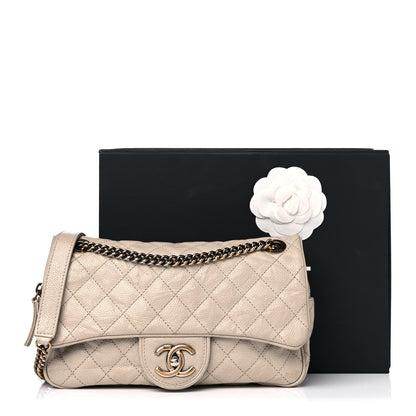 Chanel Crumpled Grained Calfskin Quilted Small Shiva Flap Beige 15 of 15