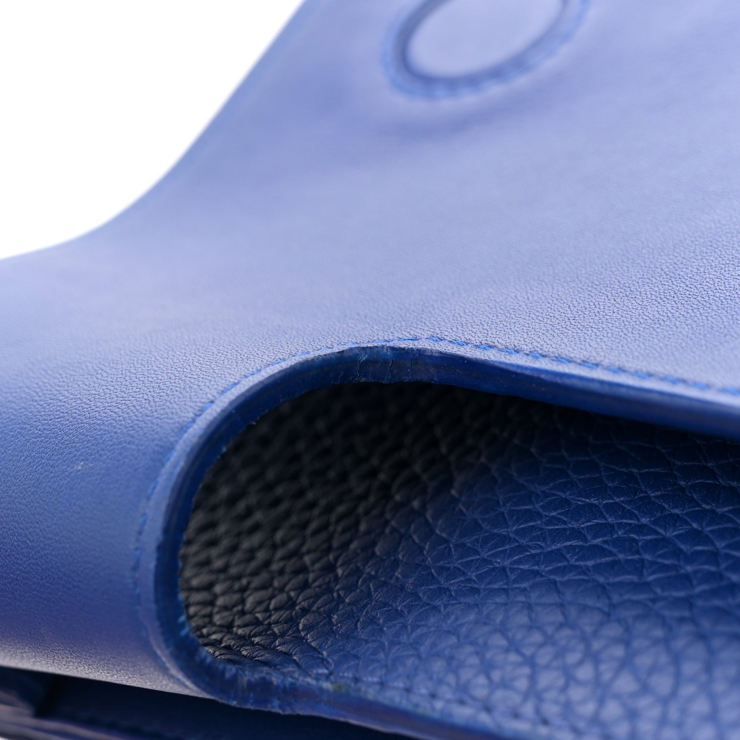 Grained Calfskin Medium Diorever Flap Blue