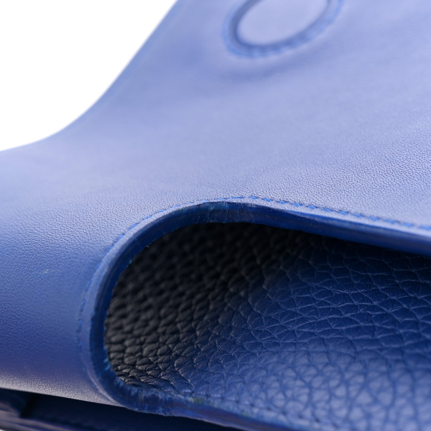 Christian Dior Grained Calfskin Medium Diorever Flap Blue 11 of 12