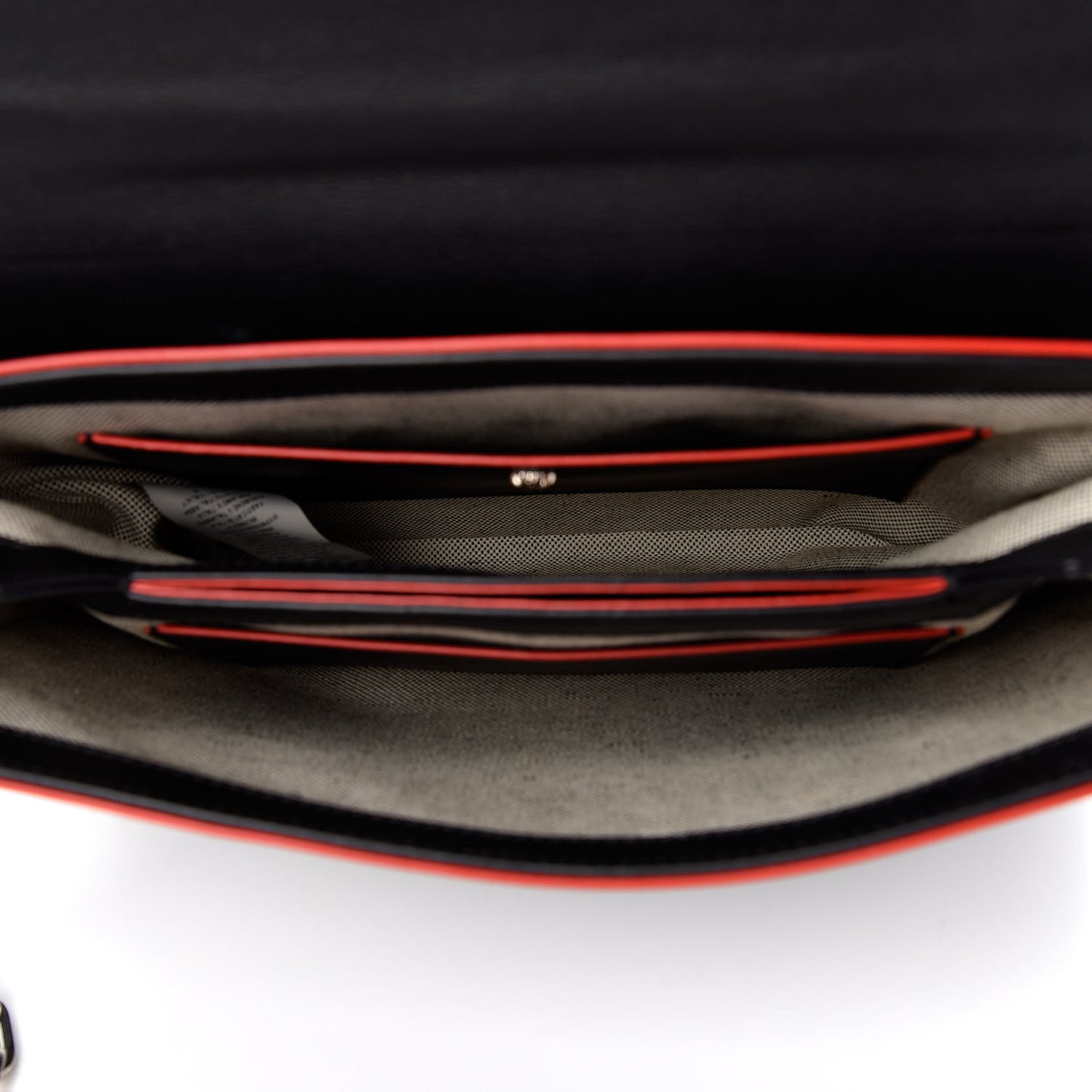 Calfskin Palazzo Shoulder Bag Black Red