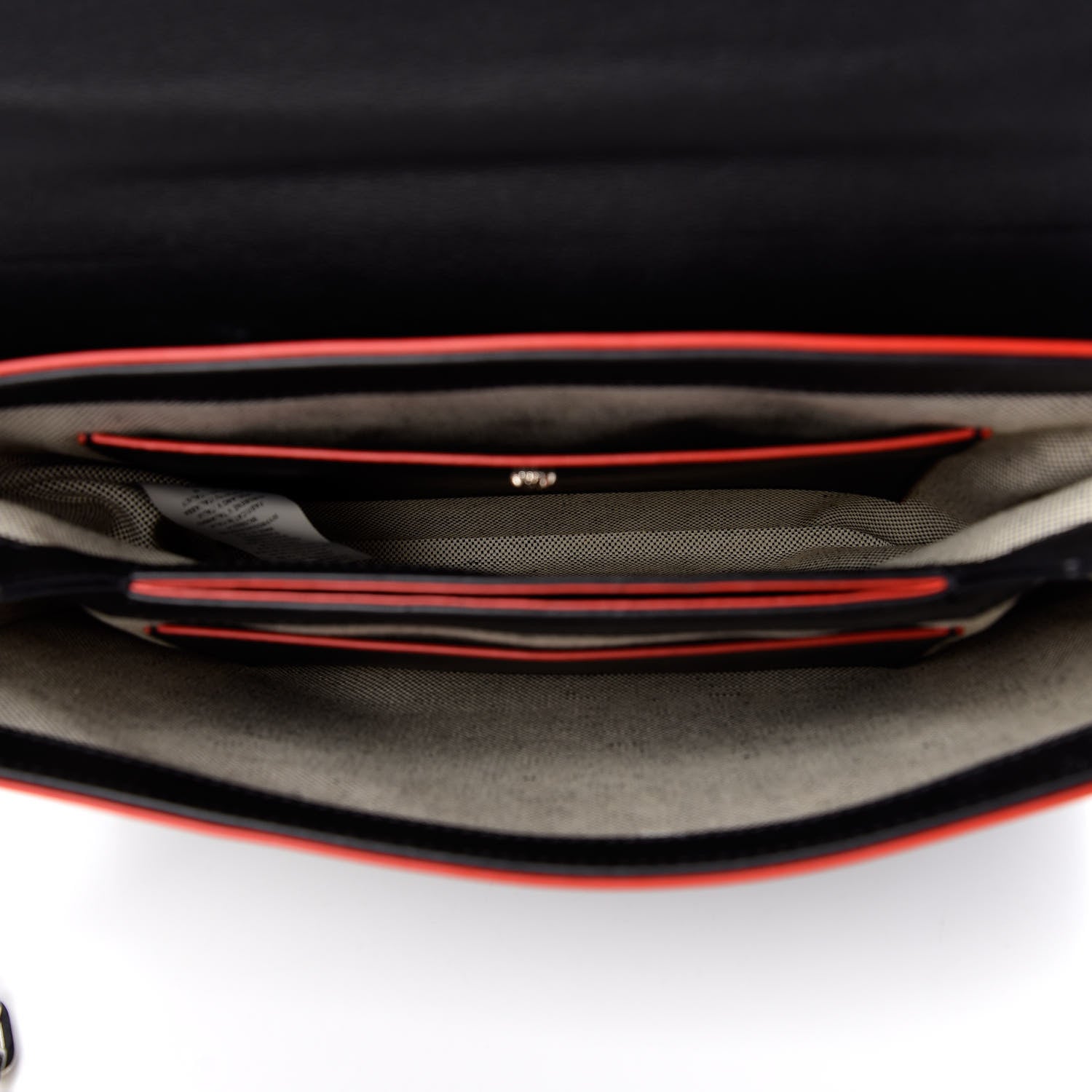 Versace Calfskin Palazzo Shoulder Bag Black Red 5 of 8
