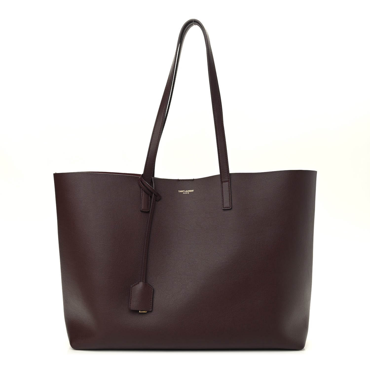 Saint Laurent Calfskin Large Shopping Tote Bordeaux 3 of 10