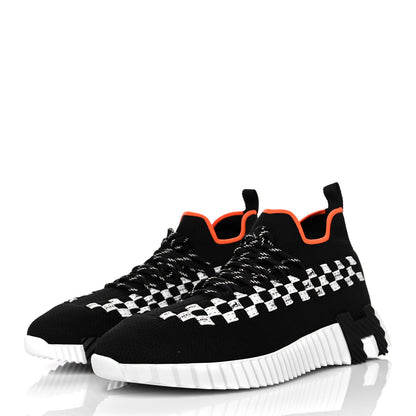 Hermes Knit Womens Flex Bolduc Sneakers 36.5 Black White 3 of 9