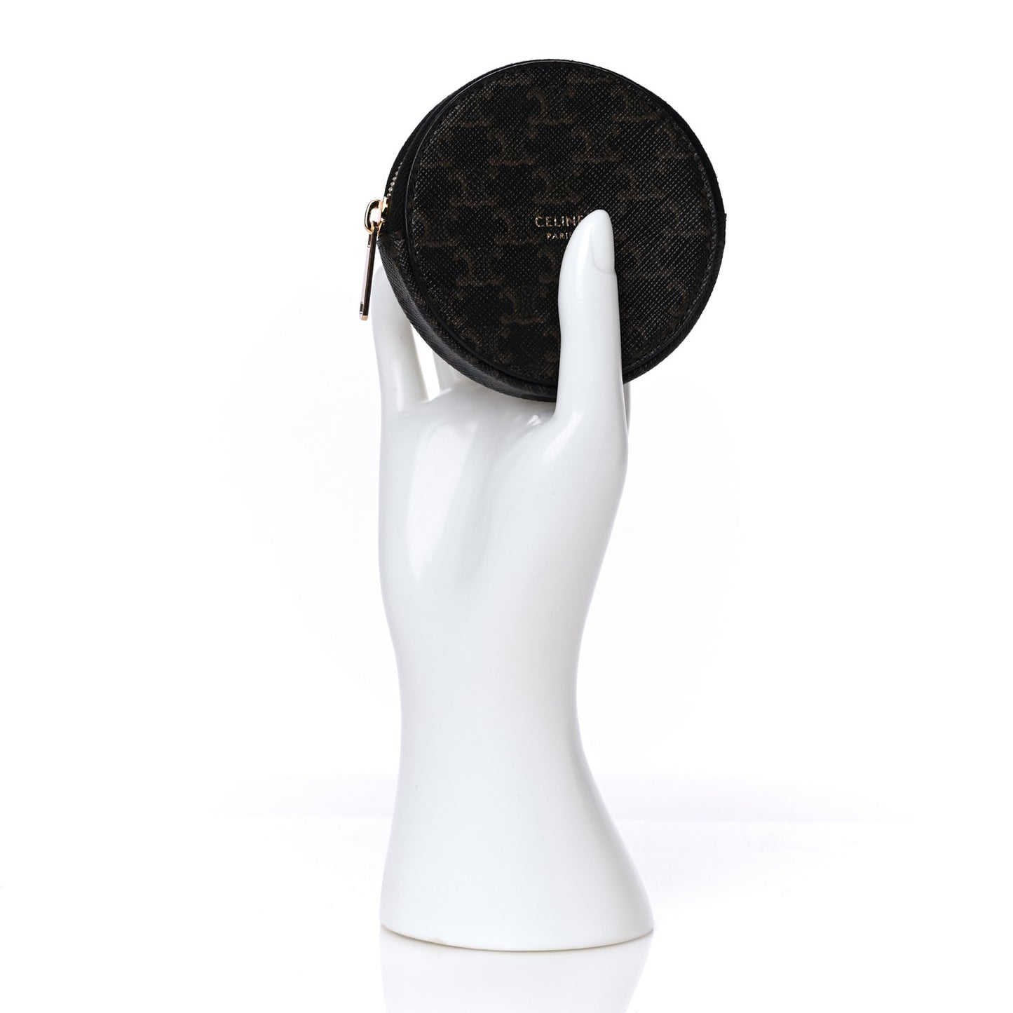 Triomphe Canvas Round Zip Coin Purse