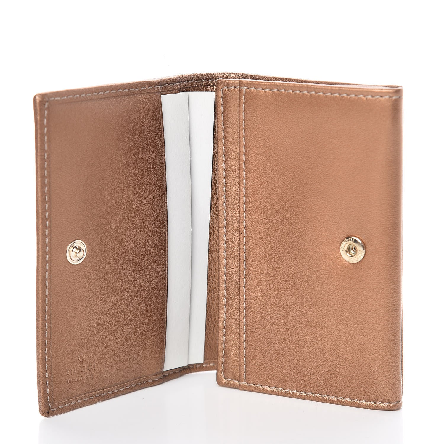 Gucci Monogram Lovely Heart Card Case Gold 5 of 9