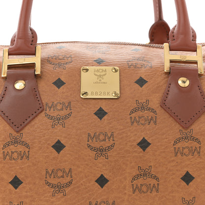 MCM Visetos Essential Boston Bag Cognac 7 of 12