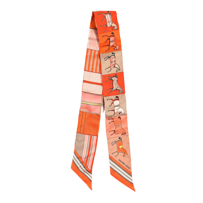Hermes Silk Couvertures Nouvelles Twilly Orange Jaune Capucine 2 of 4
