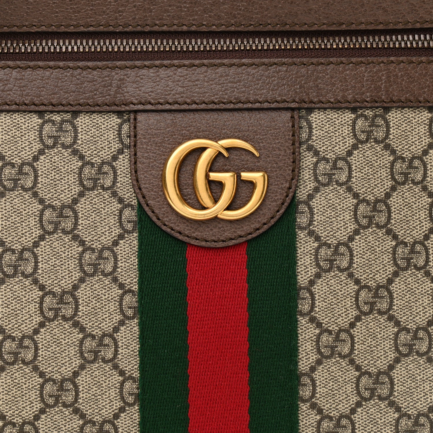 Gucci GG Supreme Monogram Web Medium Ophidia Messenger Bag Brown 8 of 10