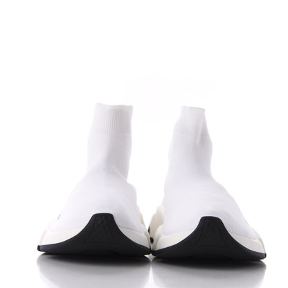 Balenciaga Neoprene Knit Womens Speed Sneakers 38 White Black 3 of 9