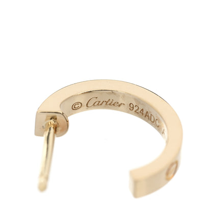 Cartier 18K Yellow Gold Small LOVE Hoop Earrings 4 of 7