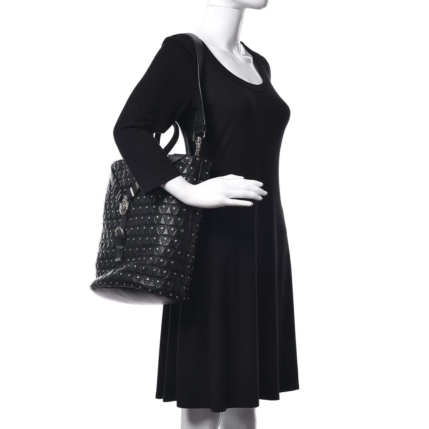 Versace Nappa Studded Vanitas Tote 2 of 10