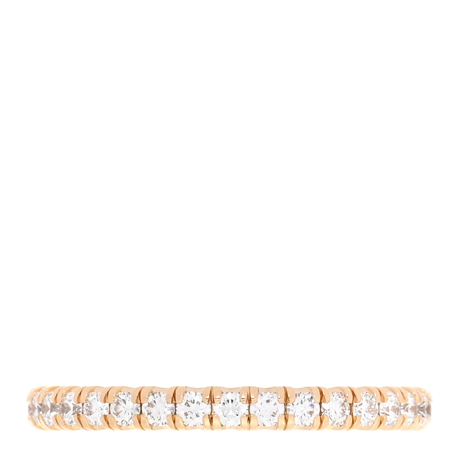 Cartier 18K Yellow Gold Diamond 2mm Etincelle de Cartier Wedding Band Ring 46 3.75 1 of 5