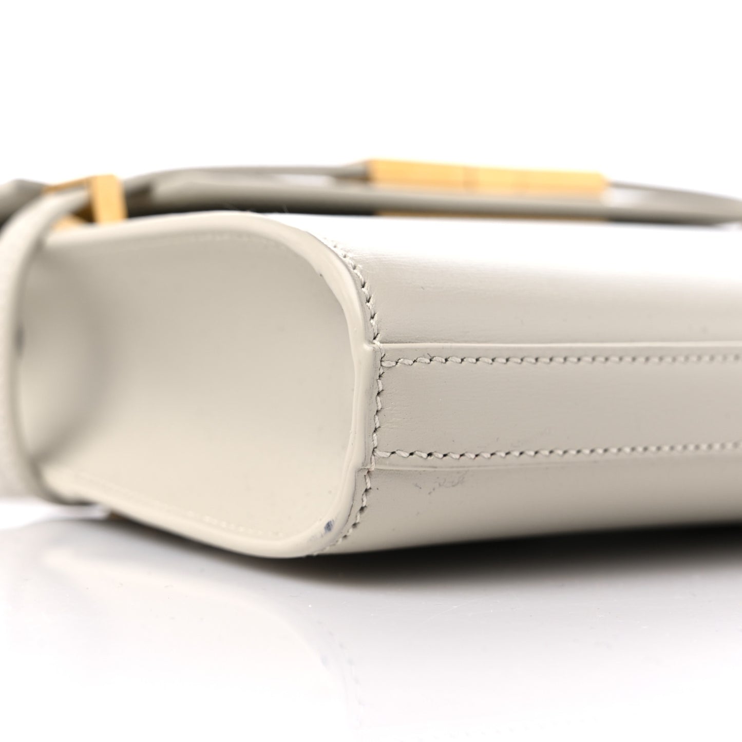 Smooth Calfskin Mini Manhattan Shoulder Bag Blanc Vintage