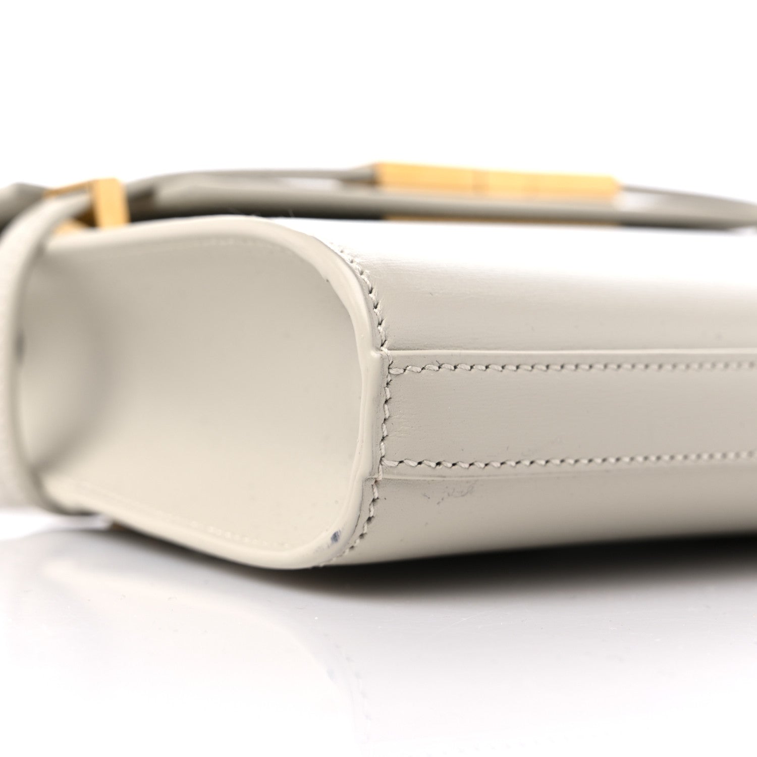 Saint Laurent Smooth Calfskin Mini Manhattan Shoulder Bag Blanc Vintage 7 of 9