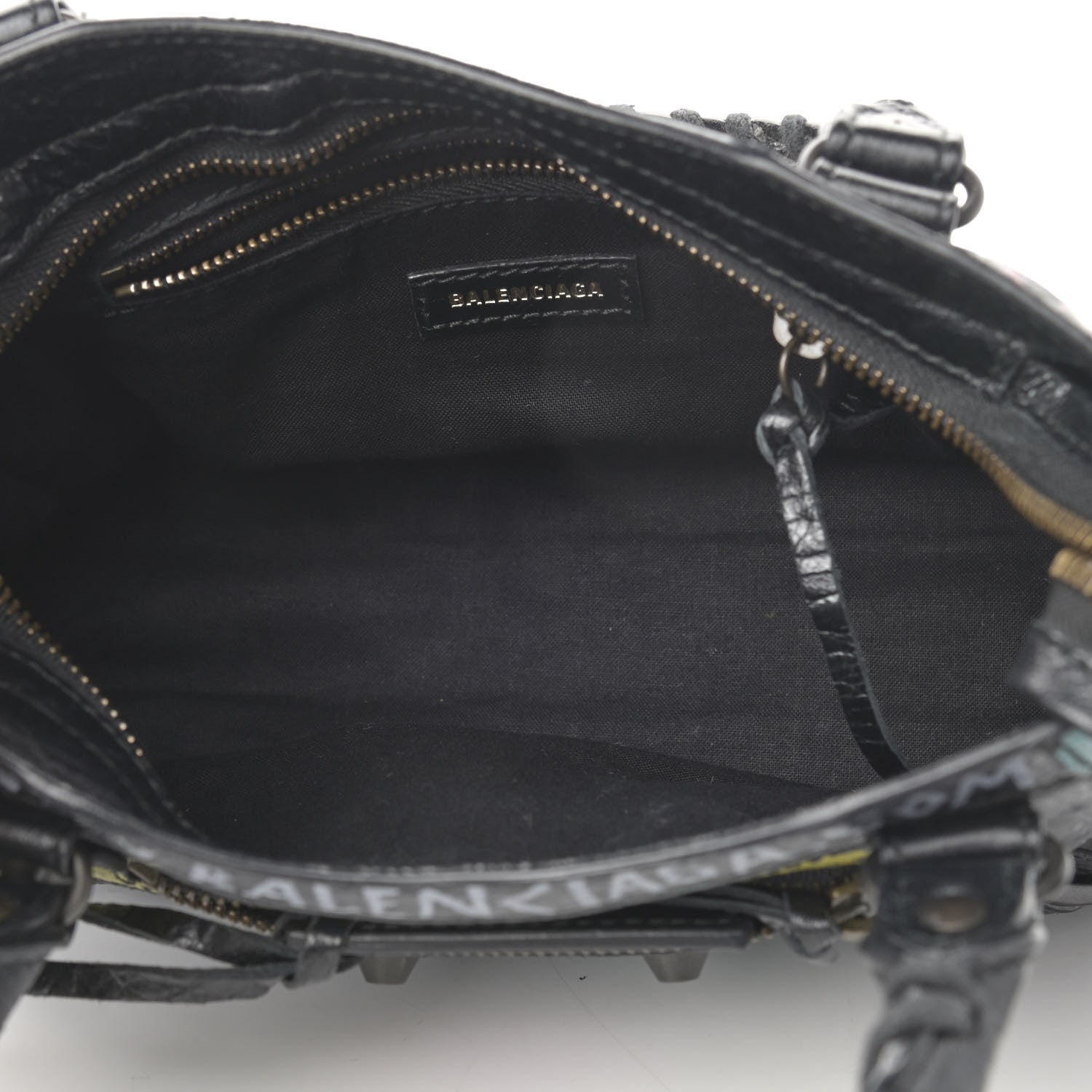Balenciaga Agneau Arena Graffiti All Over Classic Hardware Mini City Black Multicolor 5 of 11