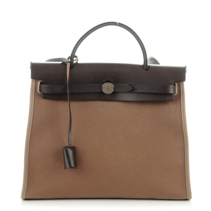 Hermes Vache Hunter Toile Herbag Zip 31 PM Etoupe Ebene 1 of 11