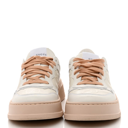 Gucci Calfskin GG Tennis Embossed Womens Platform 55mm Sneakers 38.5 White 2 of 8