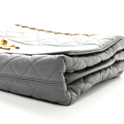 Chanel Calfskin Quilted Jumbo Soft Elegance Flap Grey 10 of 11