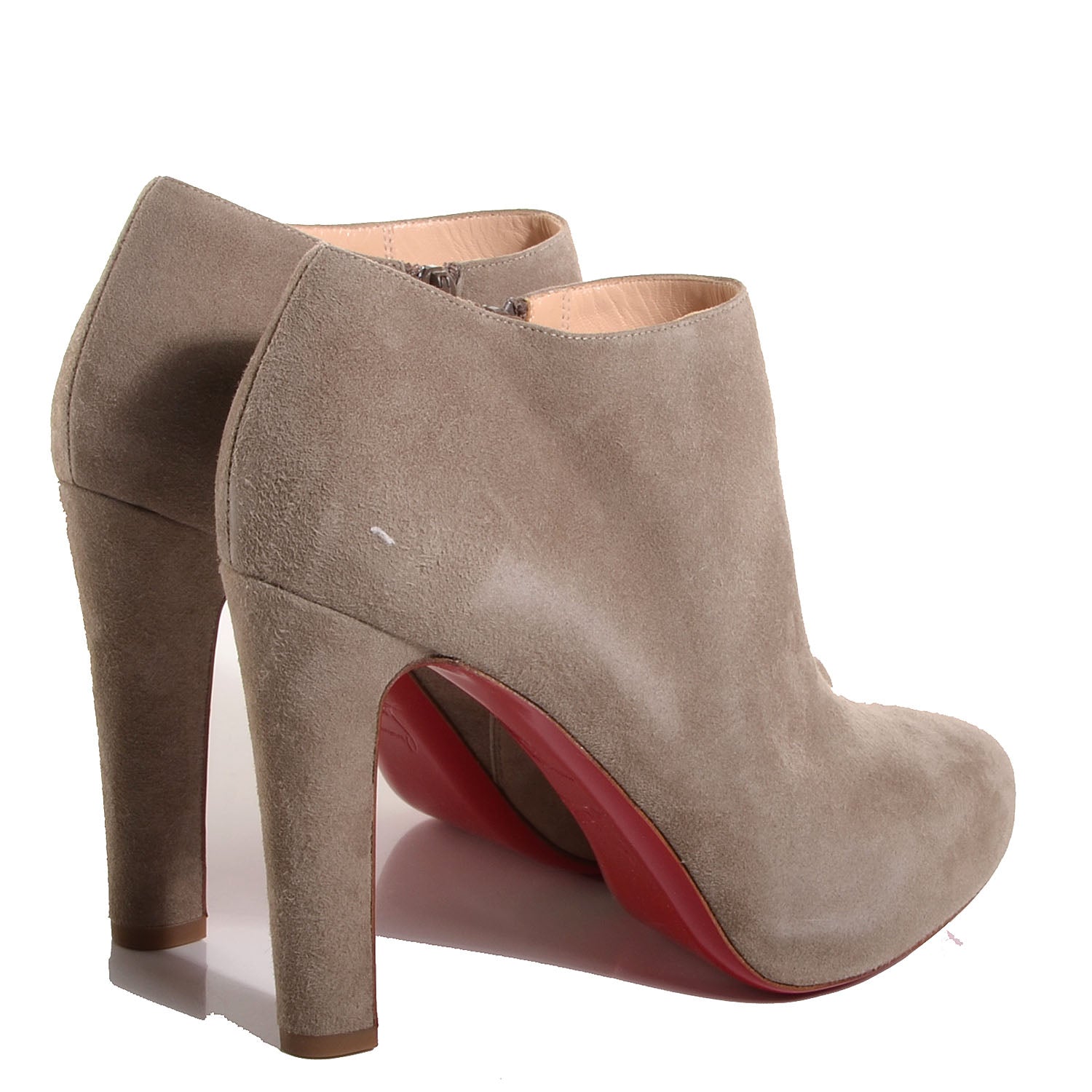 Christian Louboutin Suede VIcky 100 Ankle Boots 36 Grey 4 of 8