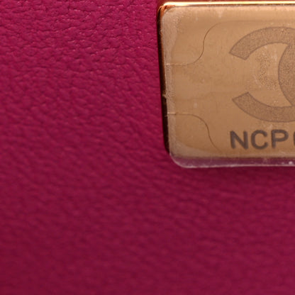 Chanel Lambskin Quilted Mini Top Handle Rectangular Flap Fuchsia 7 of 10