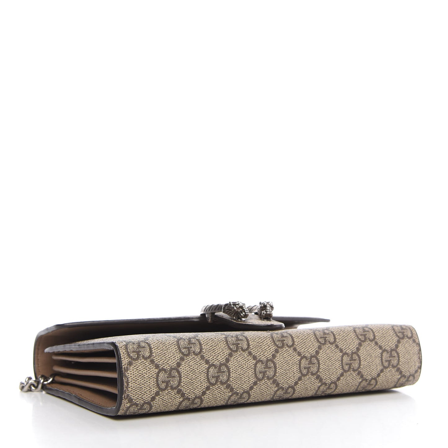 GG Supreme Monogram Mini Dionysus Chain Wallet Beige Taupe