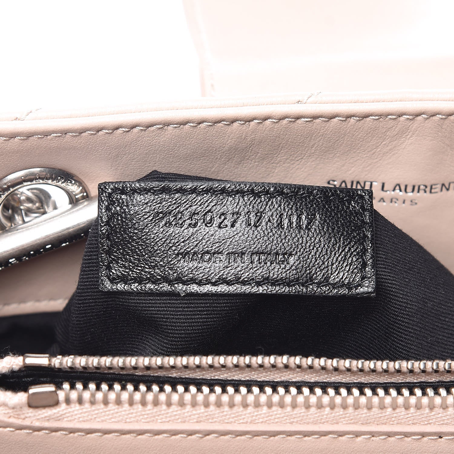 Saint Laurent Calfskin Y Quilted Monogram Small Loulou Shopper Marble Pink 9 of 12