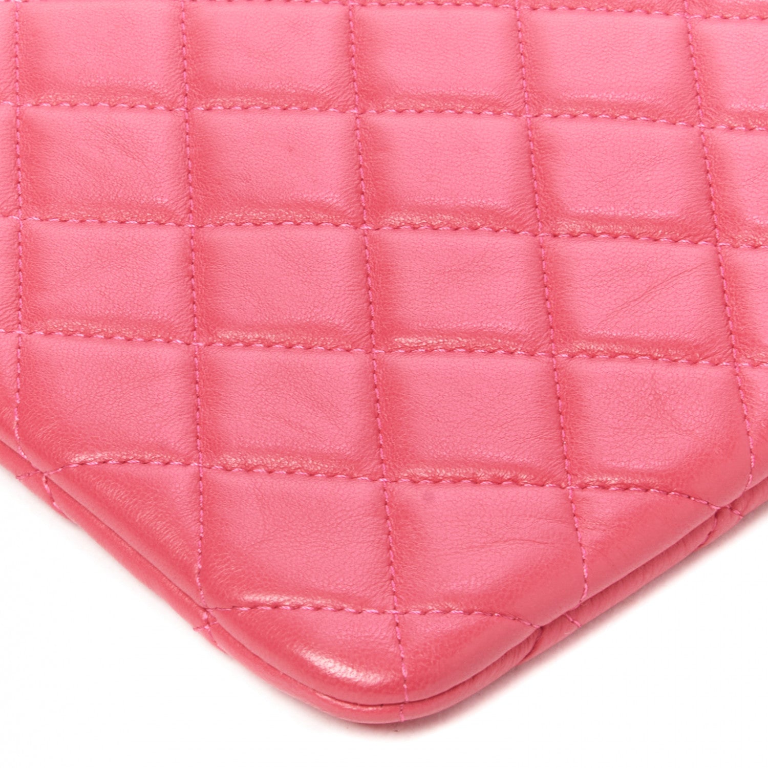 Chanel Lambskin Quilted Medium Cosmetic Case Pink 5 of 8