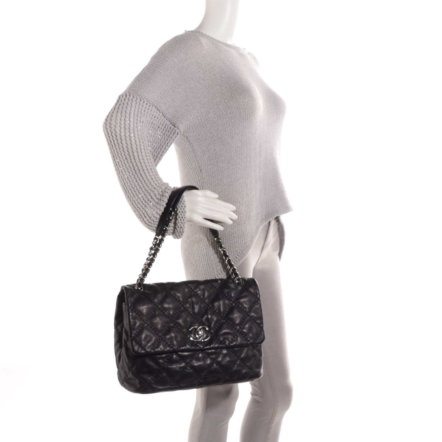 Chanel Calfskin Large Love Me Tender Flap Black 2 of 9