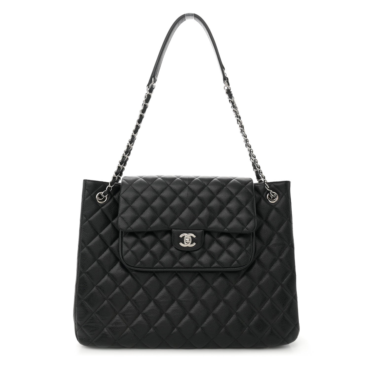 Chanel Caviar Quilted Flap Tote Black 1 of 10