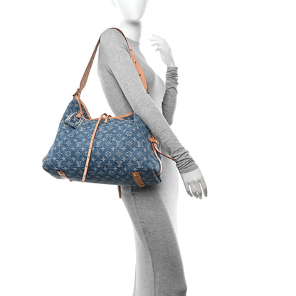 Louis Vuitton Monogram Denim CarryAll MM Blue 2 of 10