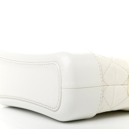 Chanel Aged Calfskin Quilted Small Gabrielle Hobo White 9 of 11