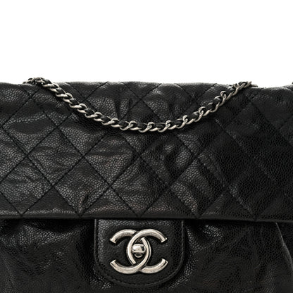 Chanel Caviar Quilted Medium Elastic Flap Black 8 of 10