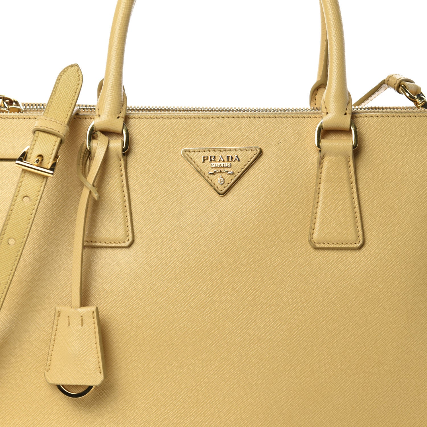 Prada Saffiano Medium Galleria Double Zip Tote Ginestra 12 of 12