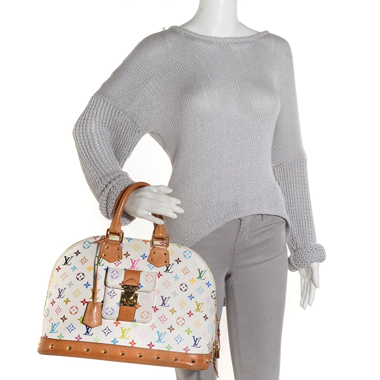 Monogram Multicolor Alma GM White