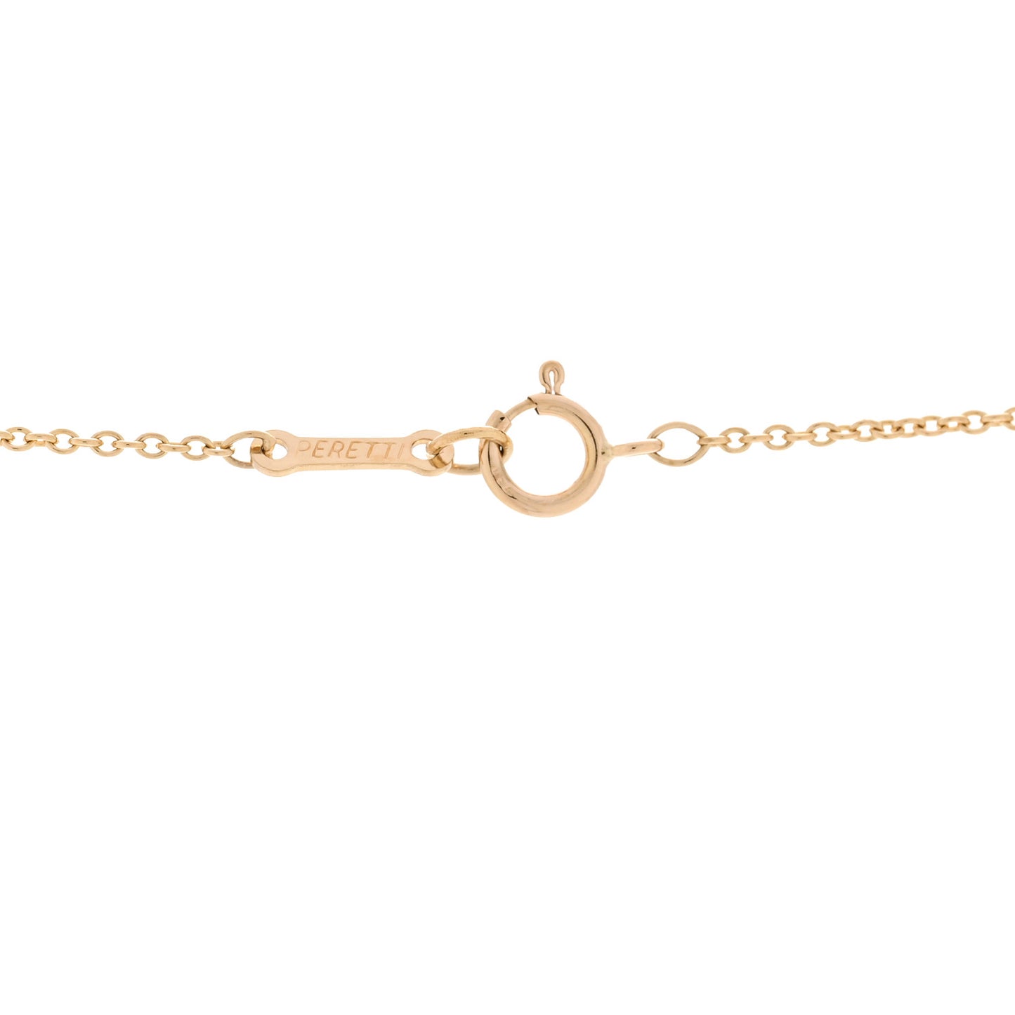 18K Yellow Gold 11mm Elsa Peretti Bean Pendant Necklace