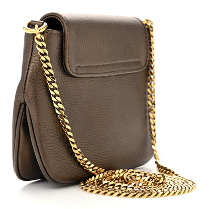 Gucci Pebbled Calfskin Small 1973 Chain Shoulder Bag Gold 3 of 12