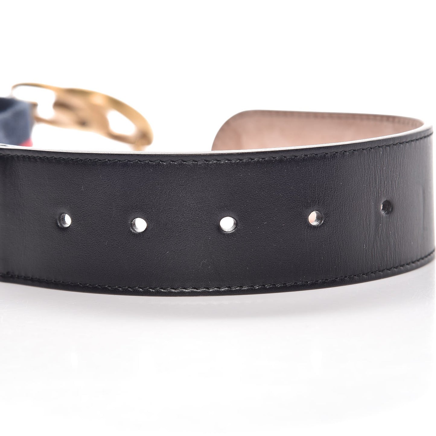 Nylon Calfskin Double G Web 40mm Belt 80 32 Blue Red Black