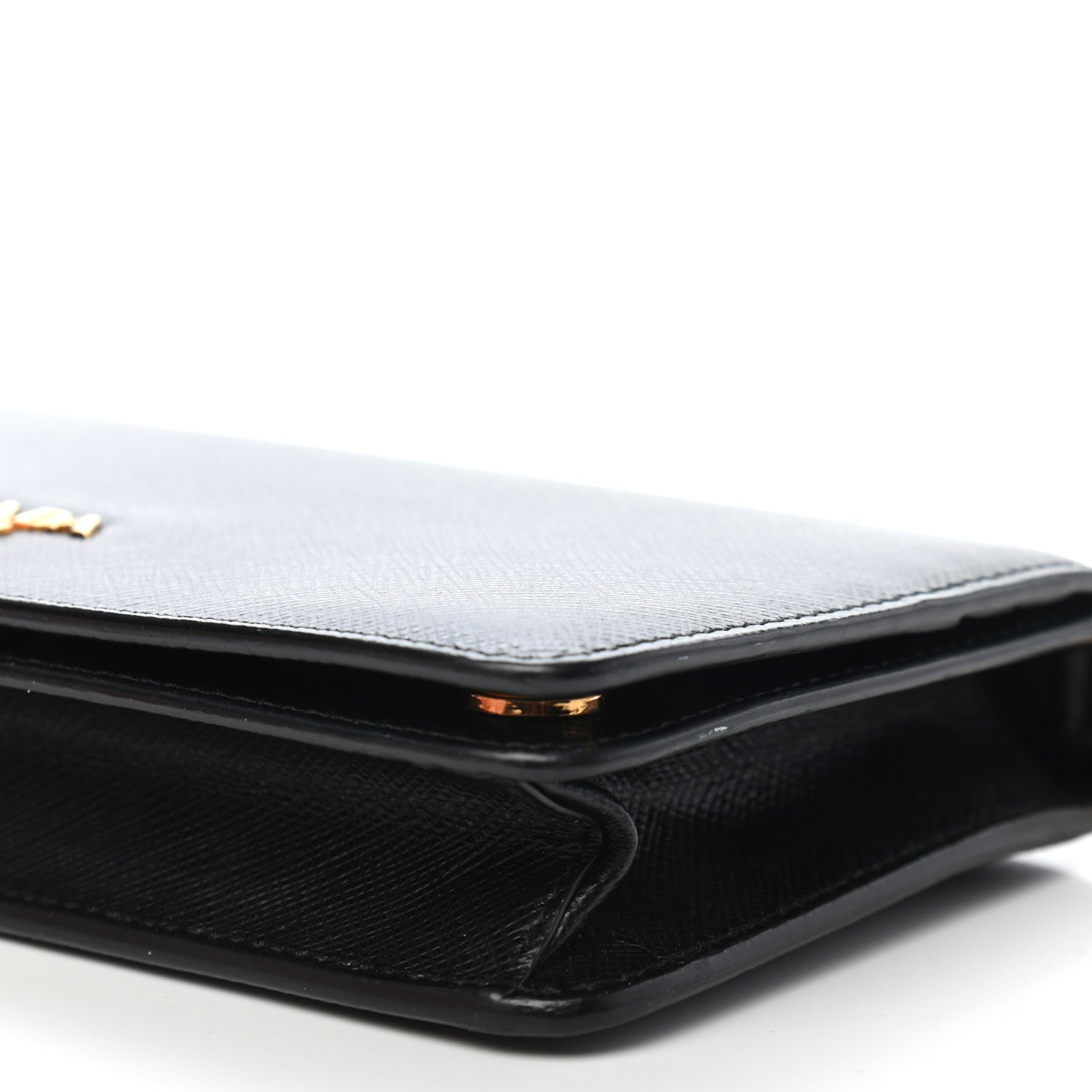 Prada Saffiano Metal Oro Mini Bag Black 14 of 15