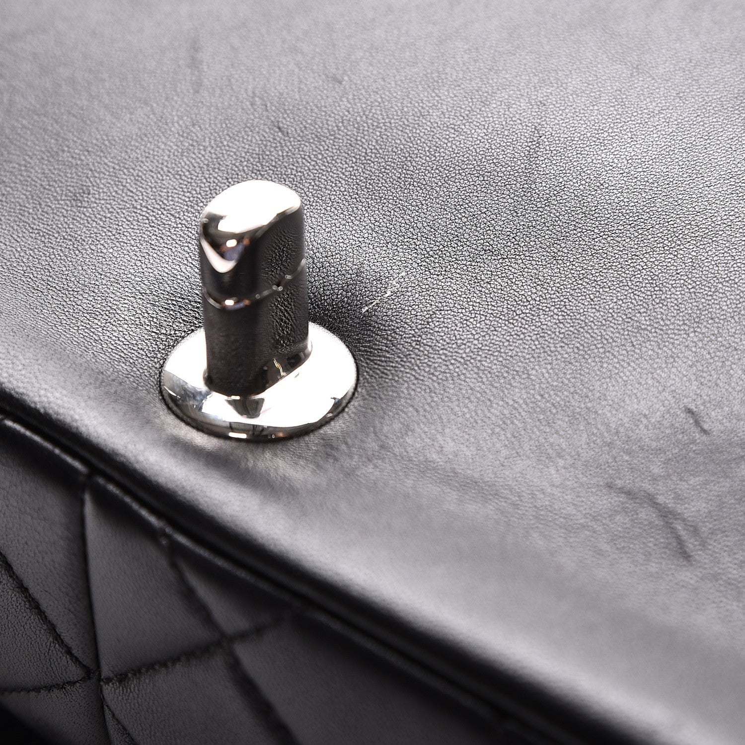 Chanel Shearling Lambskin Medium 100% Flap Black 10 of 10