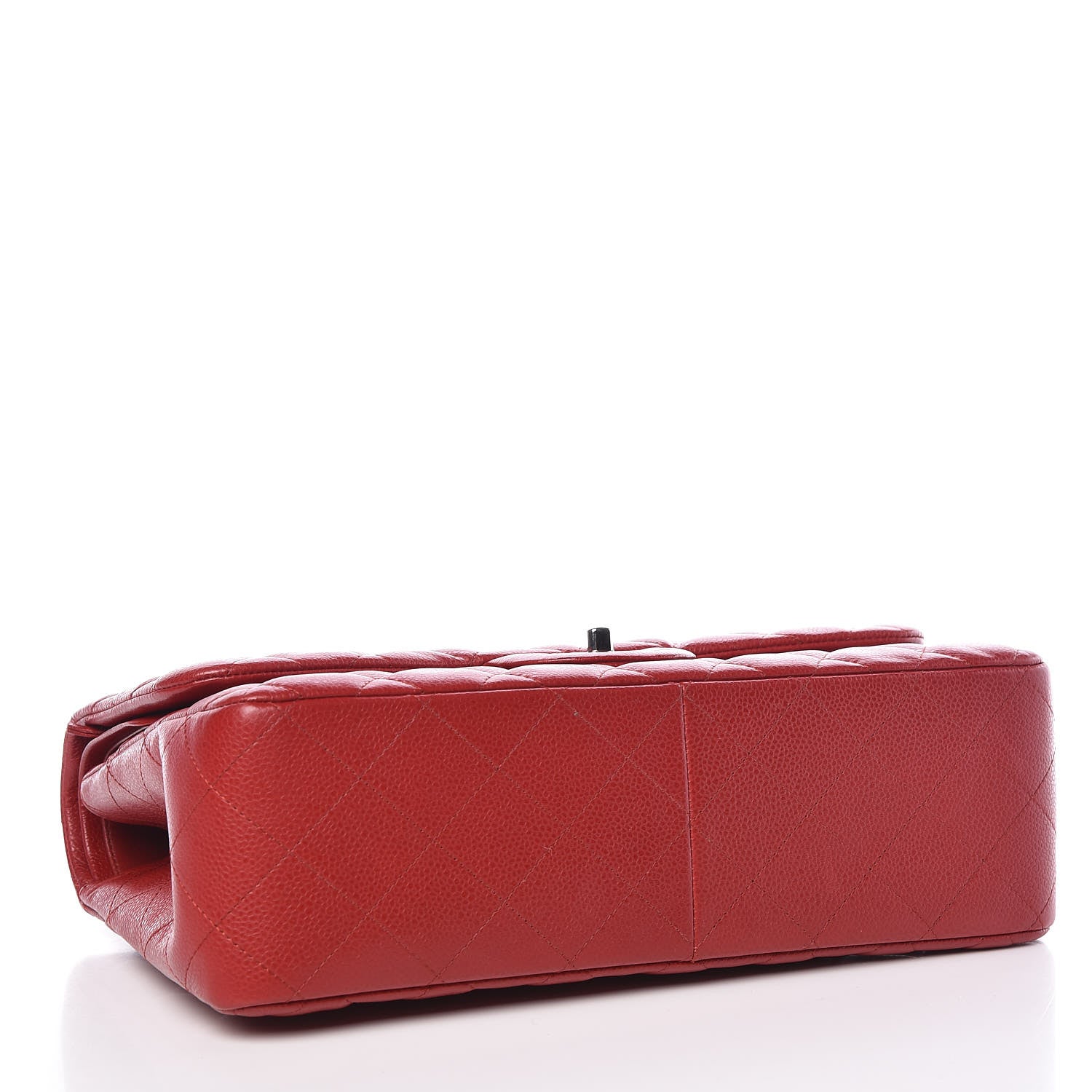 Chanel Caviar Quilted Jumbo Double Flap Red 5 of 12