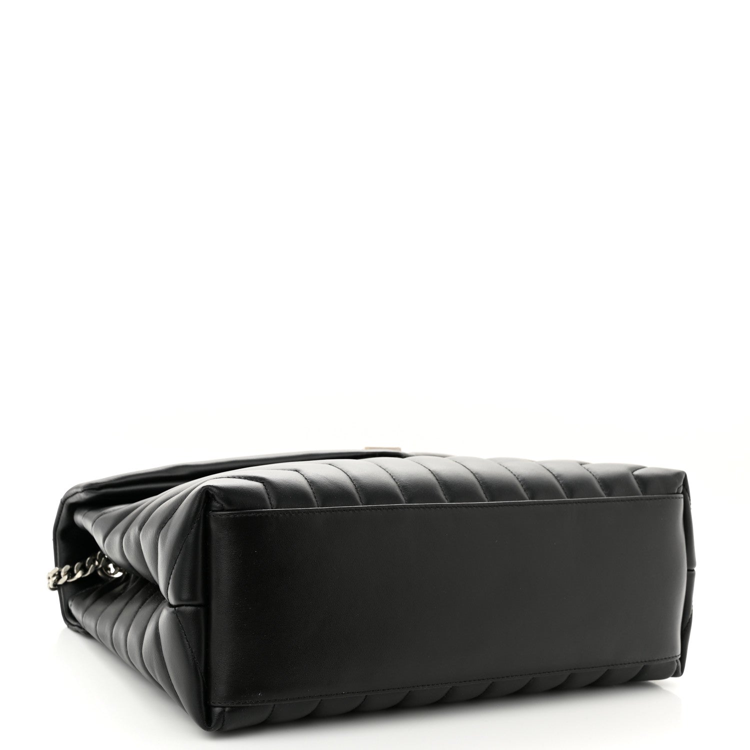Saint Laurent Calfskin Y Quilted Monogram Medium Loulou Chain Satchel Black 4 of 11