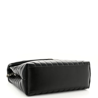Saint Laurent Calfskin Y Quilted Monogram Medium Loulou Chain Satchel Black 4 of 11