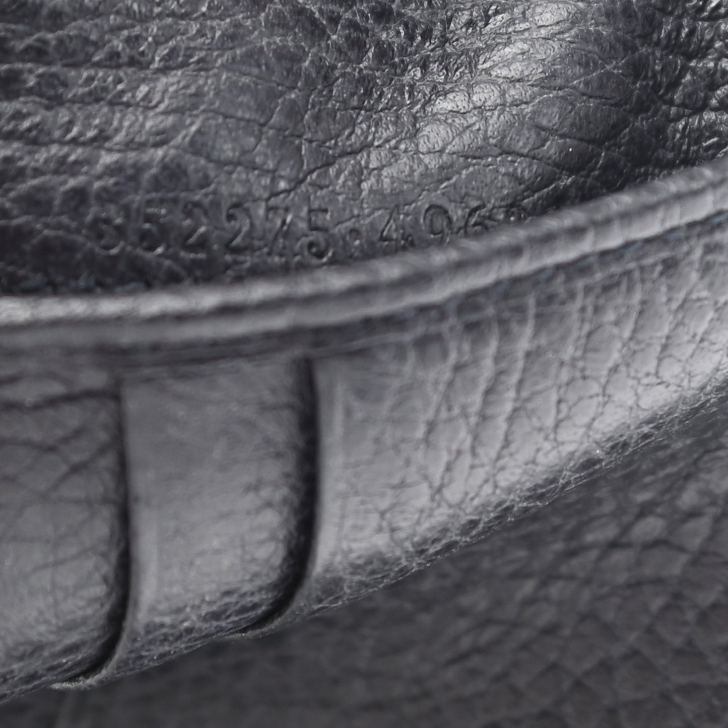 Pebbled Calfskin Bi-Fold Wallet Black