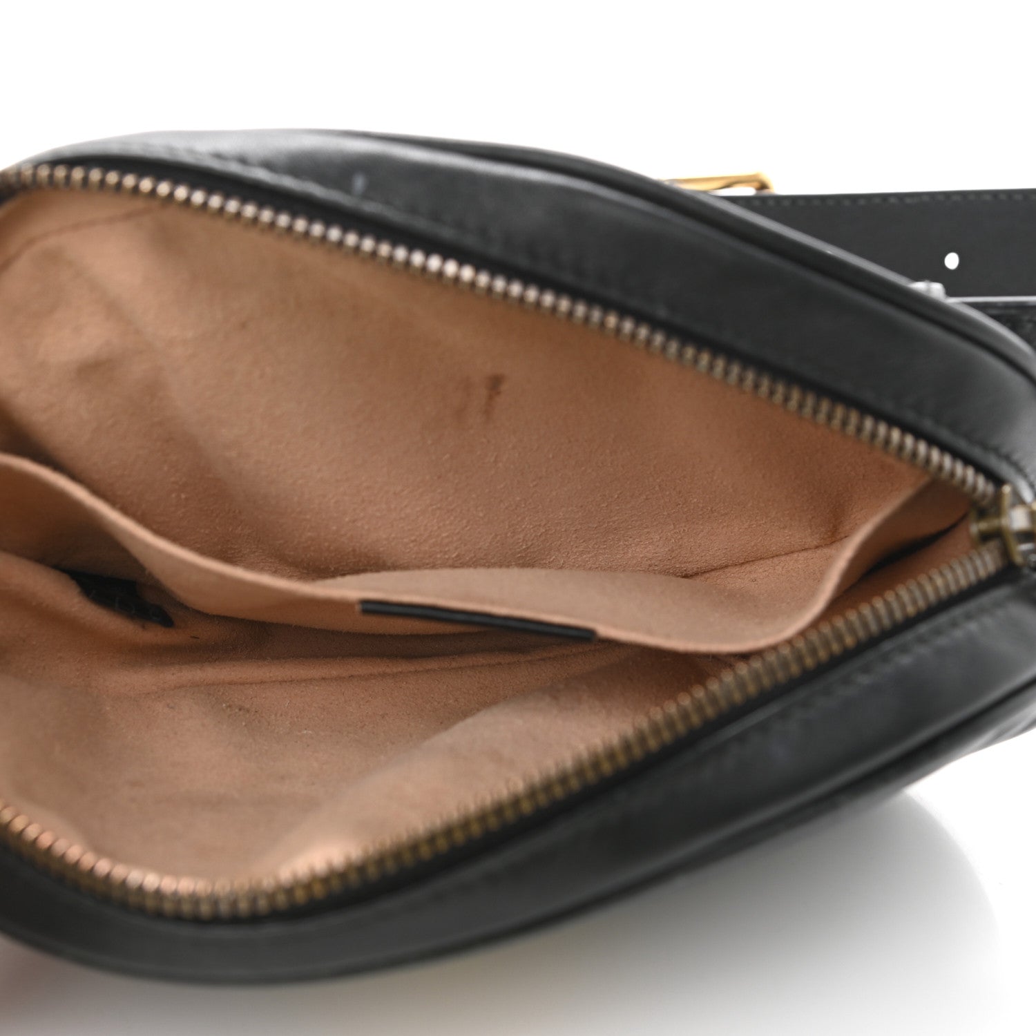 Gucci Calfskin Matelasse GG Marmont Belt Bag 95 38 Black 5 of 15
