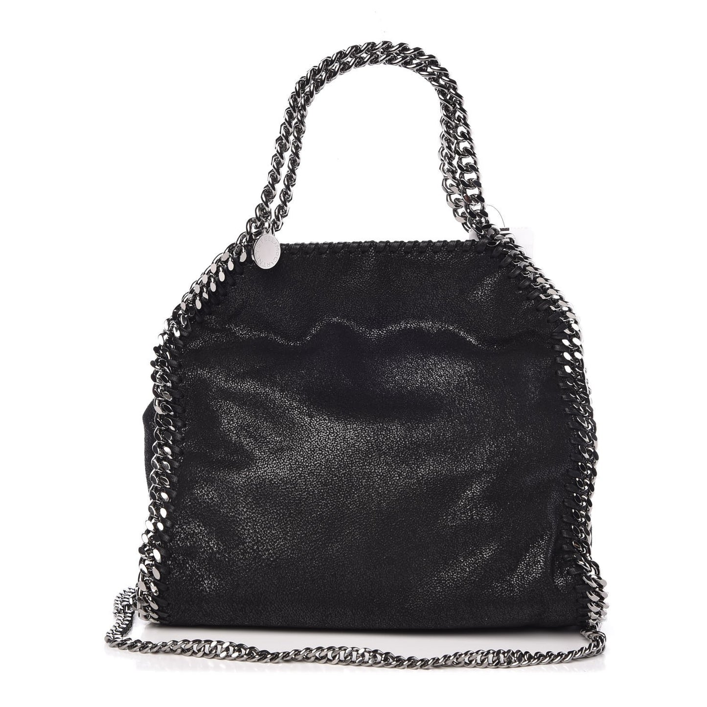 Shaggy Deer Mini Falabella Fold Over Tote Black