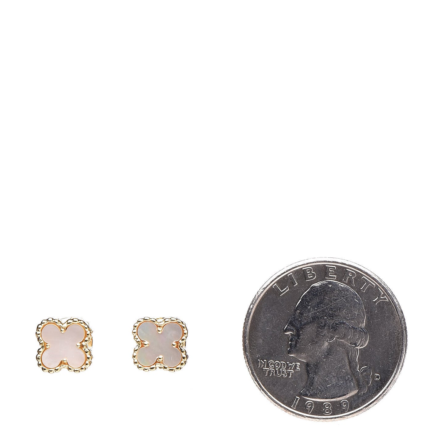 18K Yellow Gold Mother of Pearl Sweet Alhambra Earrings
